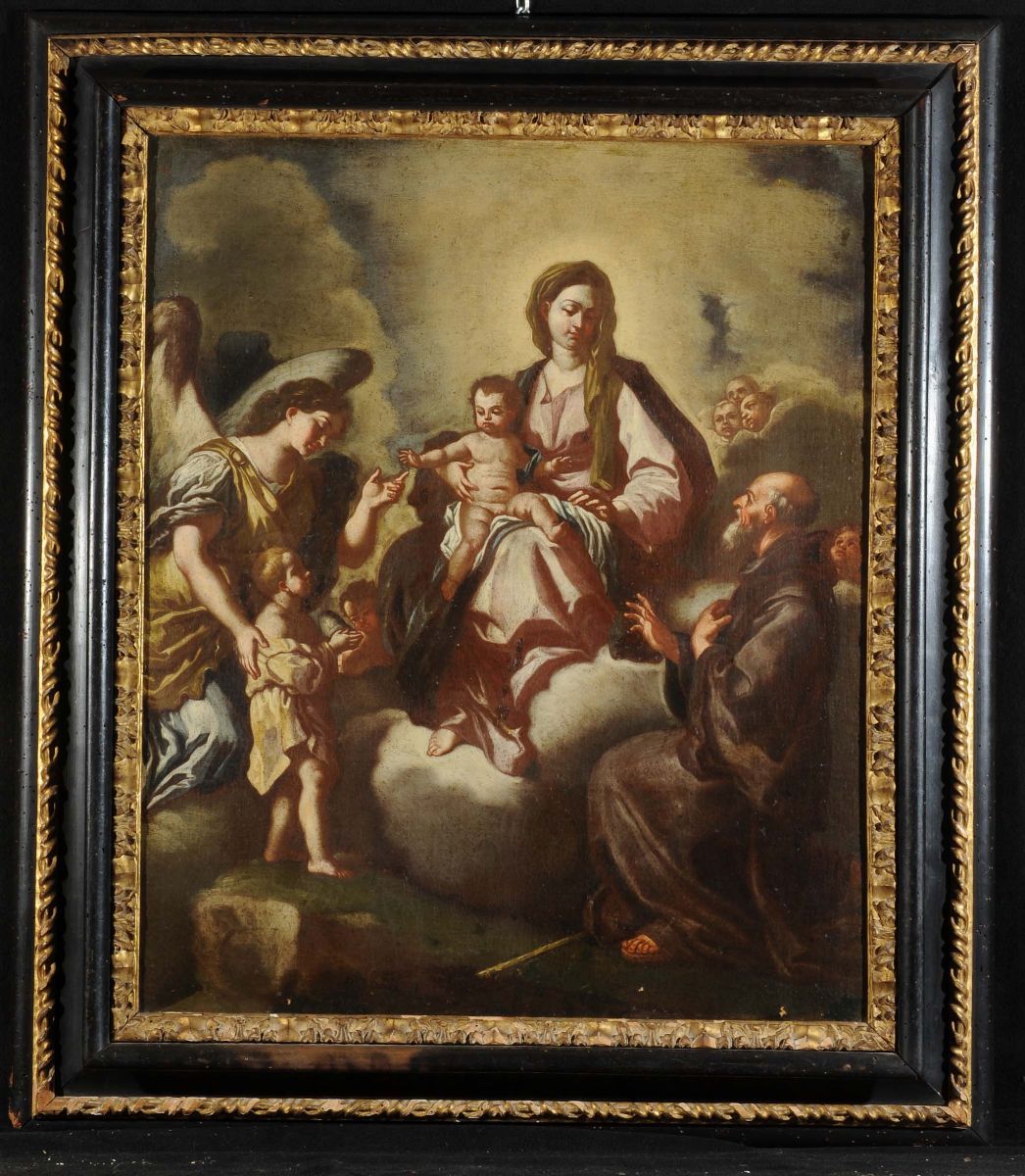 Francesco Solimena (1657-1747), Copia Settecentesca Damadonna con Bambino e Santi