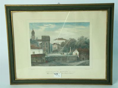 Francesco Gonin (1808-1889)vista di Castelli Piemontesi