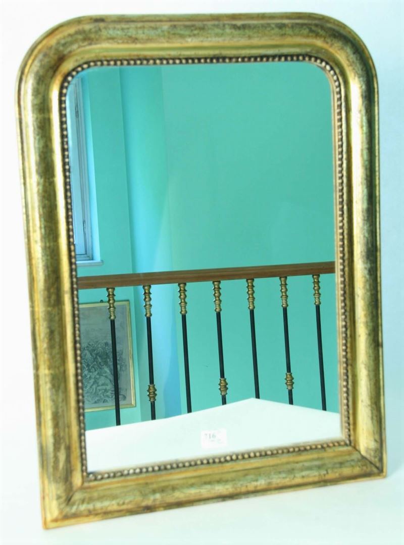 Specchiera in legno dorato, XIX secolo  - Auction House Sale Villa la Femara - Cambi Casa d'Aste