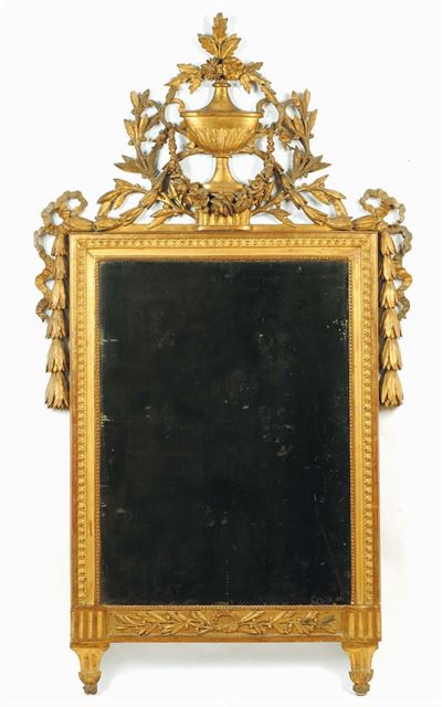 Specchiera in Legno Dorato, Piemonte Fine XVIII Secolo