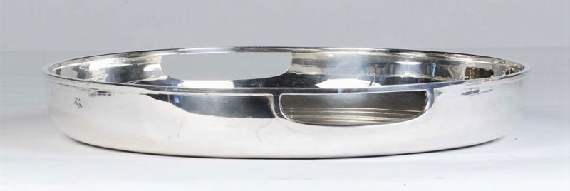 Grande vassoio in argento, XX secolo  - Auction House Sale Villa la Femara - Cambi Casa d'Aste