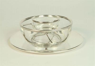 Set da Caviale in Metallo e Vetro