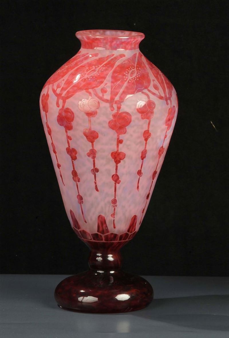 Le Verre FranCaisVaso in vetro incolore  - Auction Arti Decorative del XX secolo e Design - Cambi Casa d'Aste