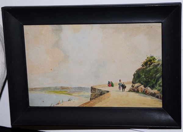 Giovanni Battista Zaccaria (1902-1966) Paesaggio mediterraneo