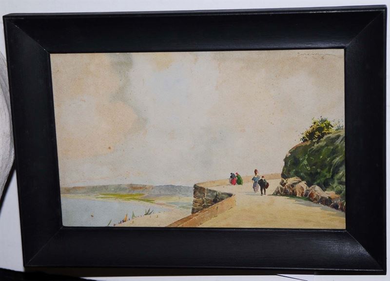 Giovanni Battista Zaccaria (1902-1966) Paesaggio mediterraneo  - Asta Antiquariato e Dipinti Antichi - Cambi Casa d'Aste