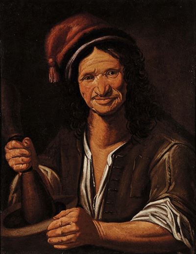 Gherardo Hontrearf (1590-1656), Attribuito Aritratto Maschile con Pestello