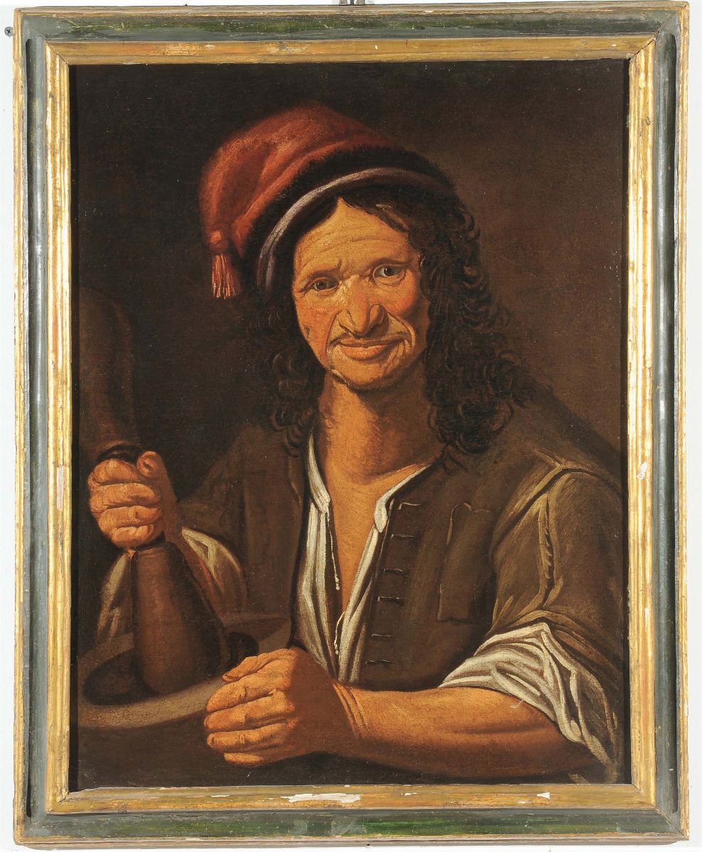 Gherardo Hontrearf (1590-1656), Attribuito Aritratto Maschile con Pestello