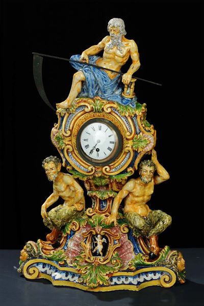 Orologio da Tavolo in Ceramica, XIX Secolo