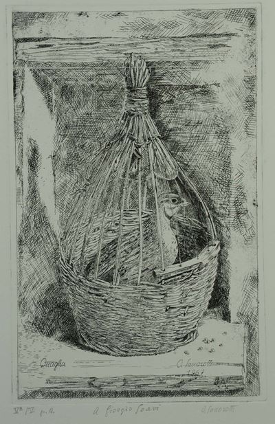 Oscar Saccorotti (1898-1986)quaglia nella Cesta