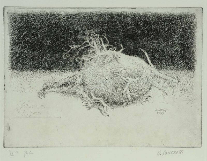 Oscar Saccorotti (1898-1986) Patata con germogli  - Auction Antiquariato e Dipinti Antichi - Cambi Casa d'Aste