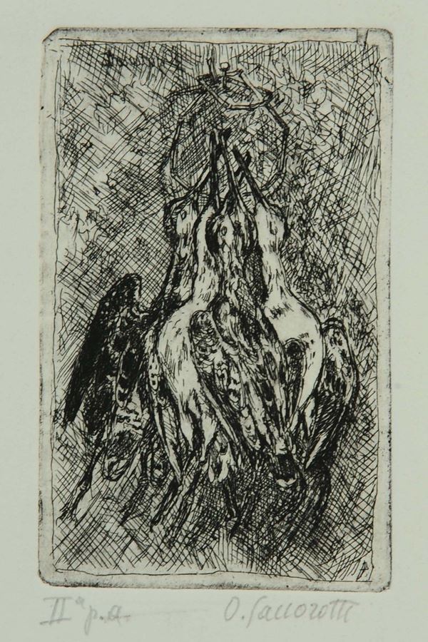 Oscar Saccorotti (1898-1986) Beccacce