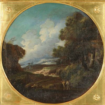 Bartolomeo Pedon (1655-1732), Attribuito Apaesaggio con Torrepaesaggio Innevato con Rovinepaesagg...