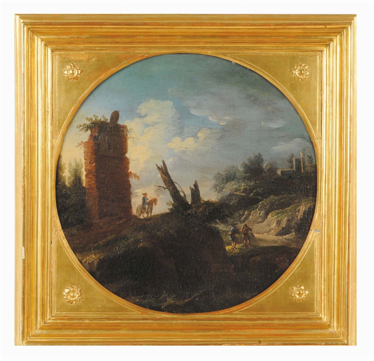 Bartolomeo Pedon (1655-1732), Attribuito Apaesaggio con Torrepaesaggio Innevato con Rovinepaesagg...
