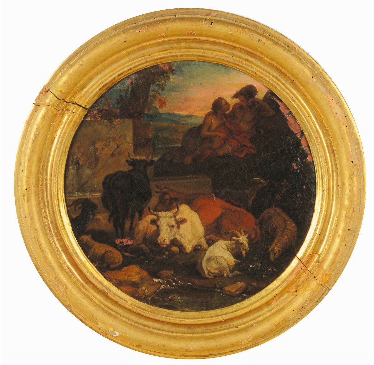 Scuola Romana del XVII Secolopaesaggio con Armentipaesaggio con Armenti