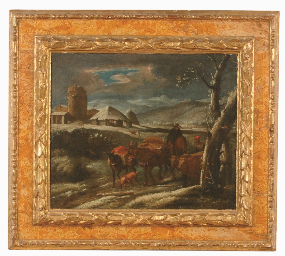 Pietro Muiler Detto il Cavalier Tempesta (1637-1701)paesaggio con Armenti