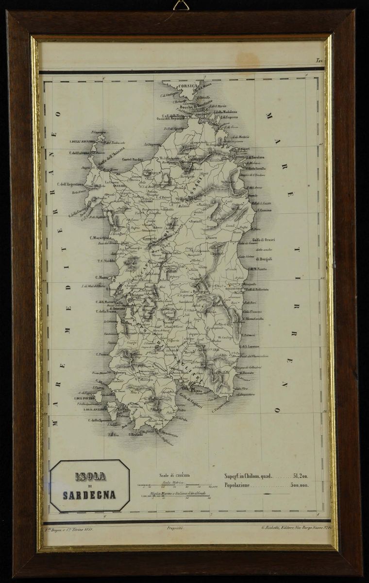 Cinque Carte Geografiche Dell' Italia Pre Unitaria, 1850