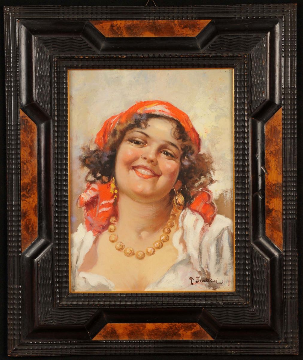 Enrico Frattini (1890-1968)ritratto di Zingara