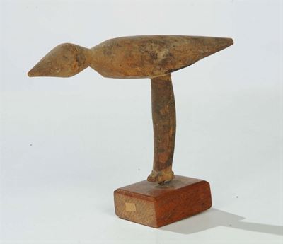 Scultura Rituale Zoomorfa Uccello Lobi