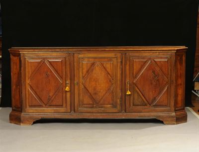 Grande Credenza a Tre Ante Pannellate, XIX Secolo