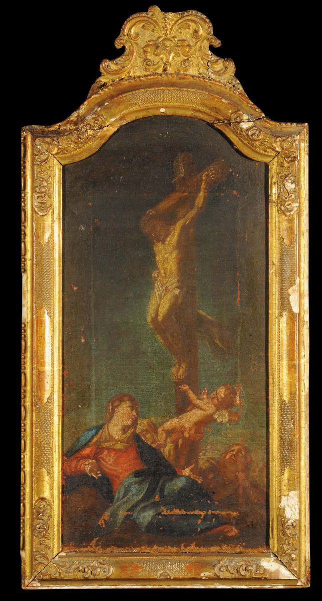 Scuola del XVII secolo Cristo in croce  - Auction Antiquariato, Argenti e Dipinti Antichi - Cambi Casa d'Aste
