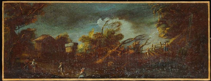Alessandro Magnasco (1667-1749), scuola di Paesaggio  - Asta Antiquariato, Argenti e Dipinti Antichi - Cambi Casa d'Aste