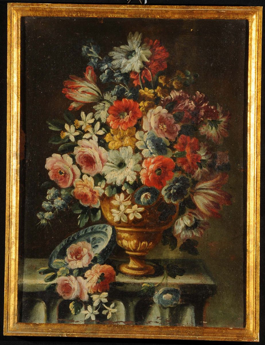Scuola del XVIII Secolonatura Morta con Vaso di Fiori
