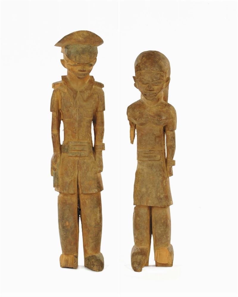 ERRATA CORRIGE  di cultura LobiCoppia di antenati  Baule  - Auction Primary Arts from Africa and Oceania - Cambi Casa d'Aste