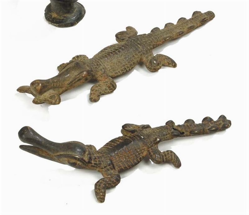 Pesi/misura per l'oro a foggia di coccodrilli, Ashanti,  - Auction Primary Arts from Africa and Oceania - Cambi Casa d'Aste