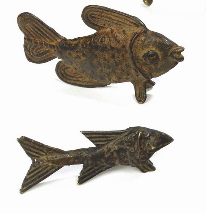Pesi/misura per l'oro a foggia di pesci, Ashanti  - Auction Primary Arts from Africa and Oceania - Cambi Casa d'Aste