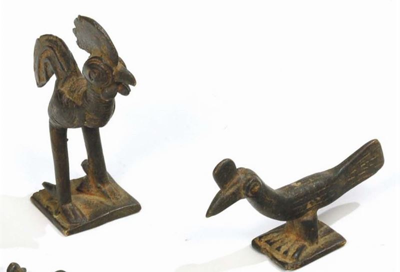 Pesi/misura per l'oro a foggia di galli, Ashanti  - Auction Primary Arts from Africa and Oceania - Cambi Casa d'Aste