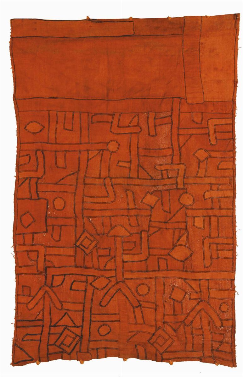ERRATA CORRIGE fotografato come 176Pannello di tessuto rituale   - Auction Primary Arts from Africa and Oceania - Cambi Casa d'Aste