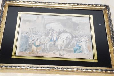 Coppia di Incisioni con Episodi Napoleonici, Francia XIX Secolo