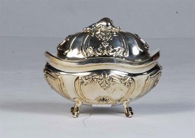Zuccheriera in Argento 925 in Stile Barocchetto