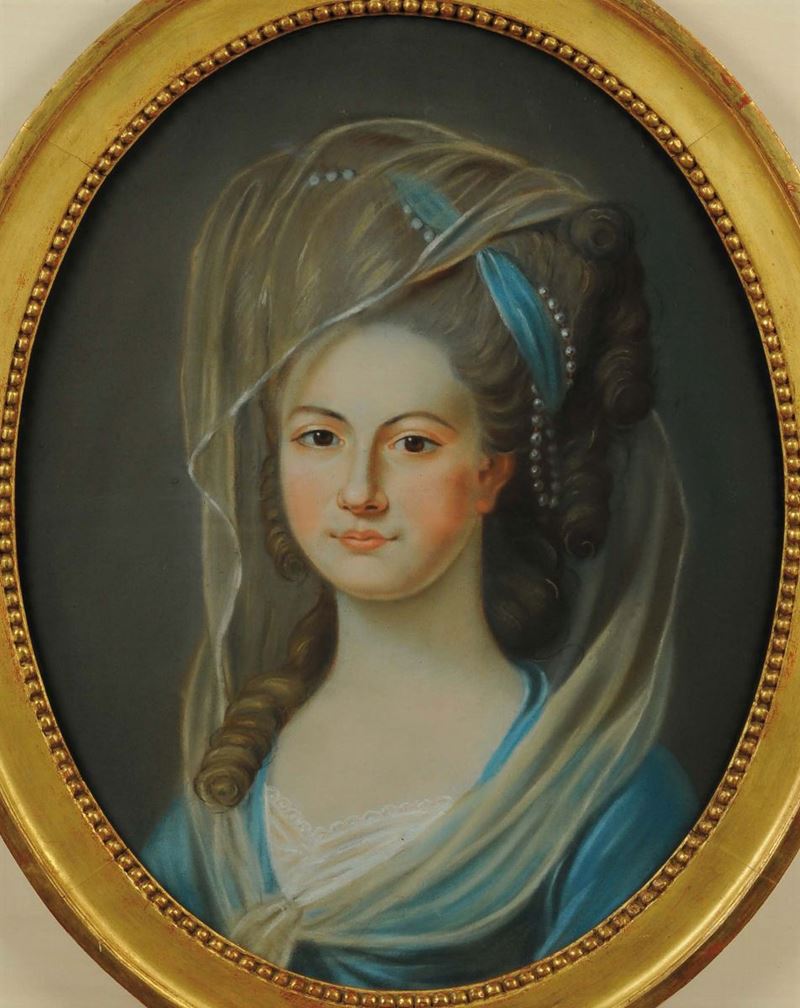 Antoine Didier d’Epinal (XVIII secolo) Ritratto di Francoise Louise de Lachambre, 1774  - Asta Asta OnLine 4-2013 - Cambi Casa d'Aste