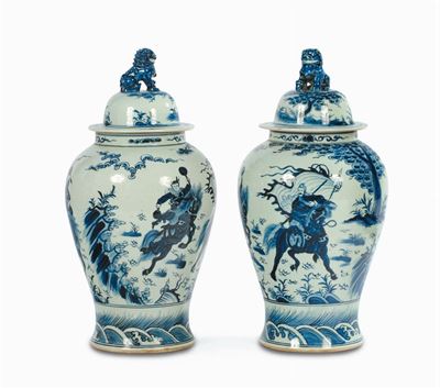 Coppia di Potiche Orientali, Cina Inizio XX Secolo