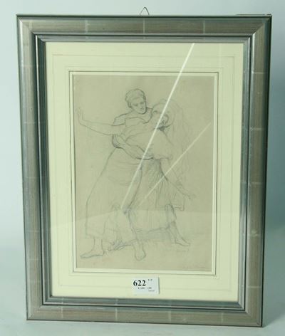 Disegno Preparatorio con Due Figure
