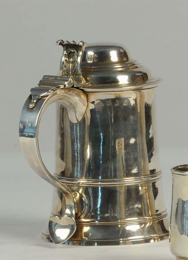 Tankard in argento, Newcastle 1765  - Auction House Sale Villa la Femara - Cambi Casa d'Aste