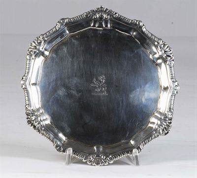 Piccolo Salver in Argento, Irlanda Giorgio II, 1733