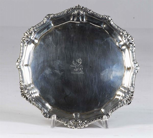 Piccolo salver in argento, Irlanda Giorgio II, 1733