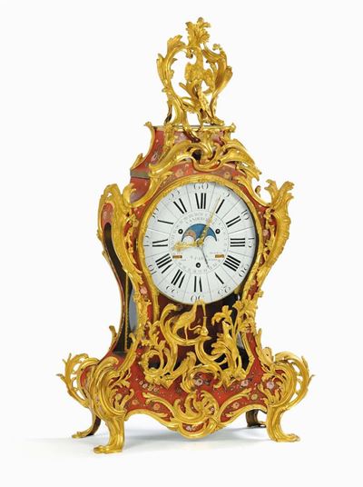 Rarissimo Orologio Cartel Luigi XV Vander Cruise a Paris, Francia XVIII Secolo