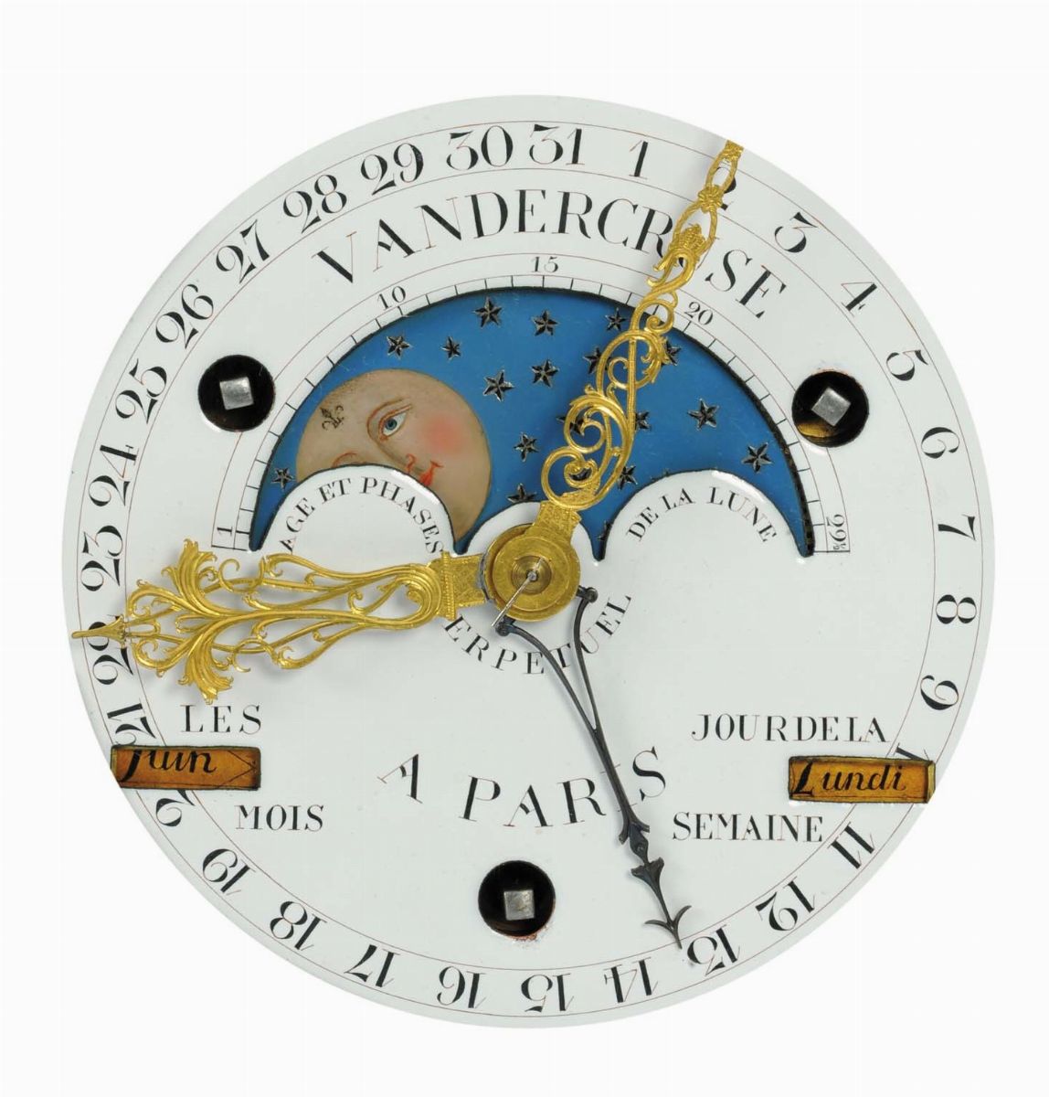 Rarissimo Orologio Cartel Luigi XV Vander Cruise a Paris, Francia XVIII Secolo