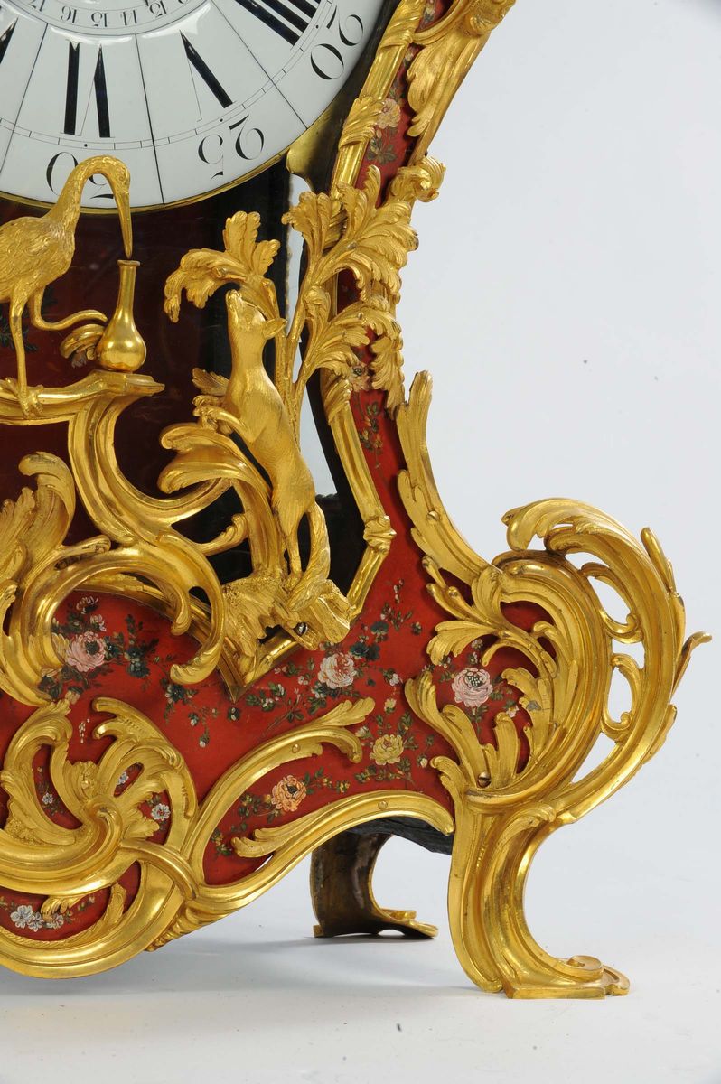 Rarissimo Orologio Cartel Luigi XV Vander Cruise a Paris, Francia XVIII Secolo