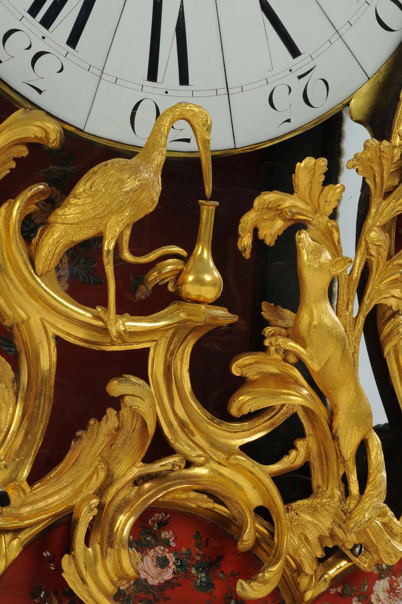 Rarissimo Orologio Cartel Luigi XV Vander Cruise a Paris, Francia XVIII Secolo