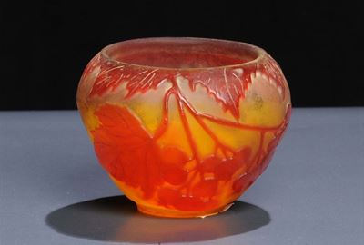 Emile Gallž (1846-1904) - Nancypiccolo Vaso in Vetro Incolore