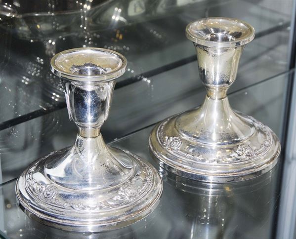 Coppia di bugie in argento sterling