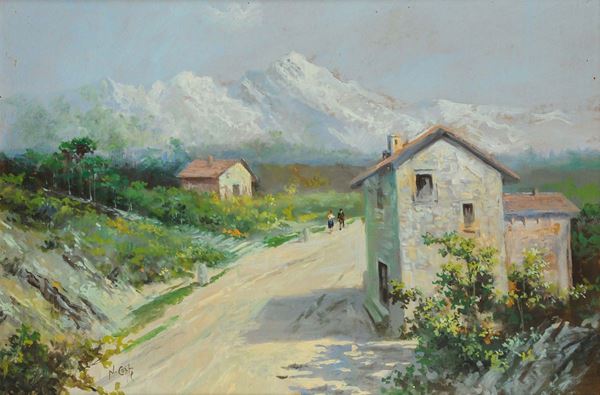 N.Conte Paesaggio con case