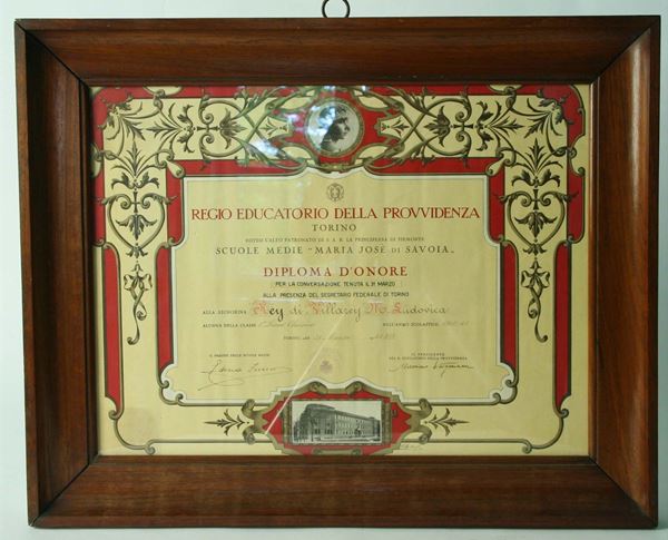 Diploma ad honorem datato 1841