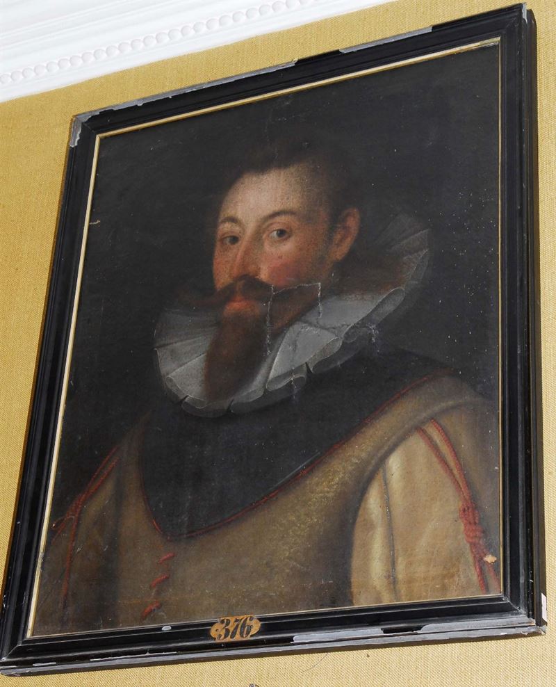 Scuola del XVIII secolo Ritratto maschile  - Asta House Sale villa la Femara - Cambi Casa d'Aste