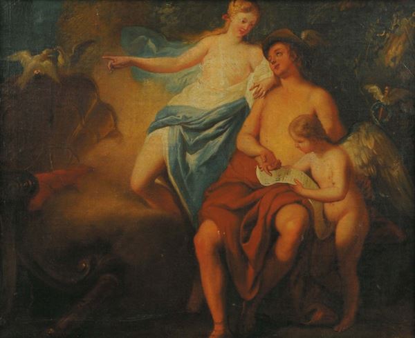 Scuola Francese della fine del XVIII secolo Mercurio e Venere