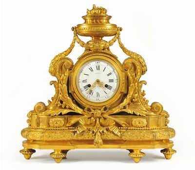 Orologio Napoleone III in Bronzo Dorato, Francia XIX Secolo